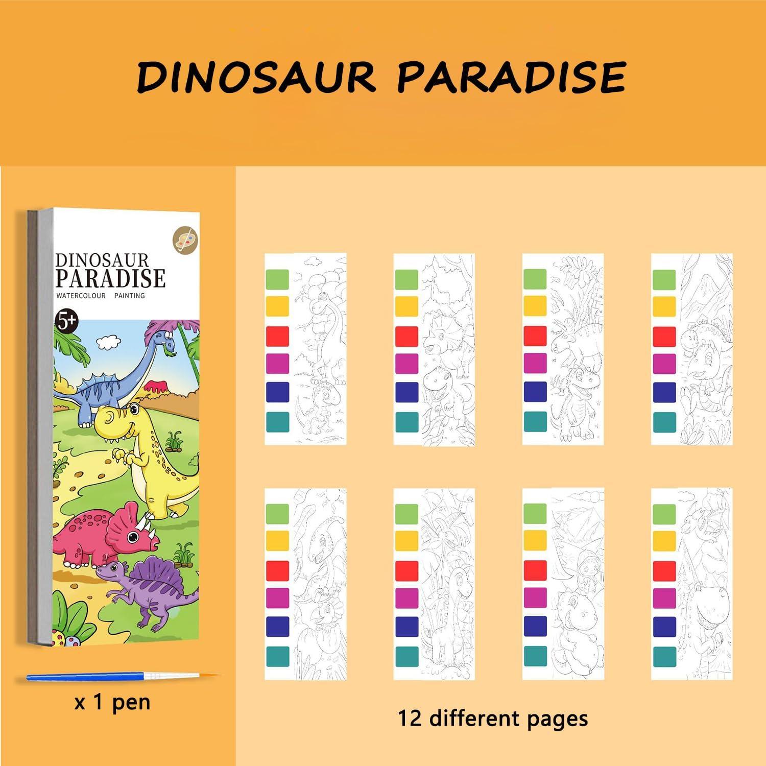 Kit de Pintura Acuarela para Niños Plzoslly - 4 Libros de 19x8cm