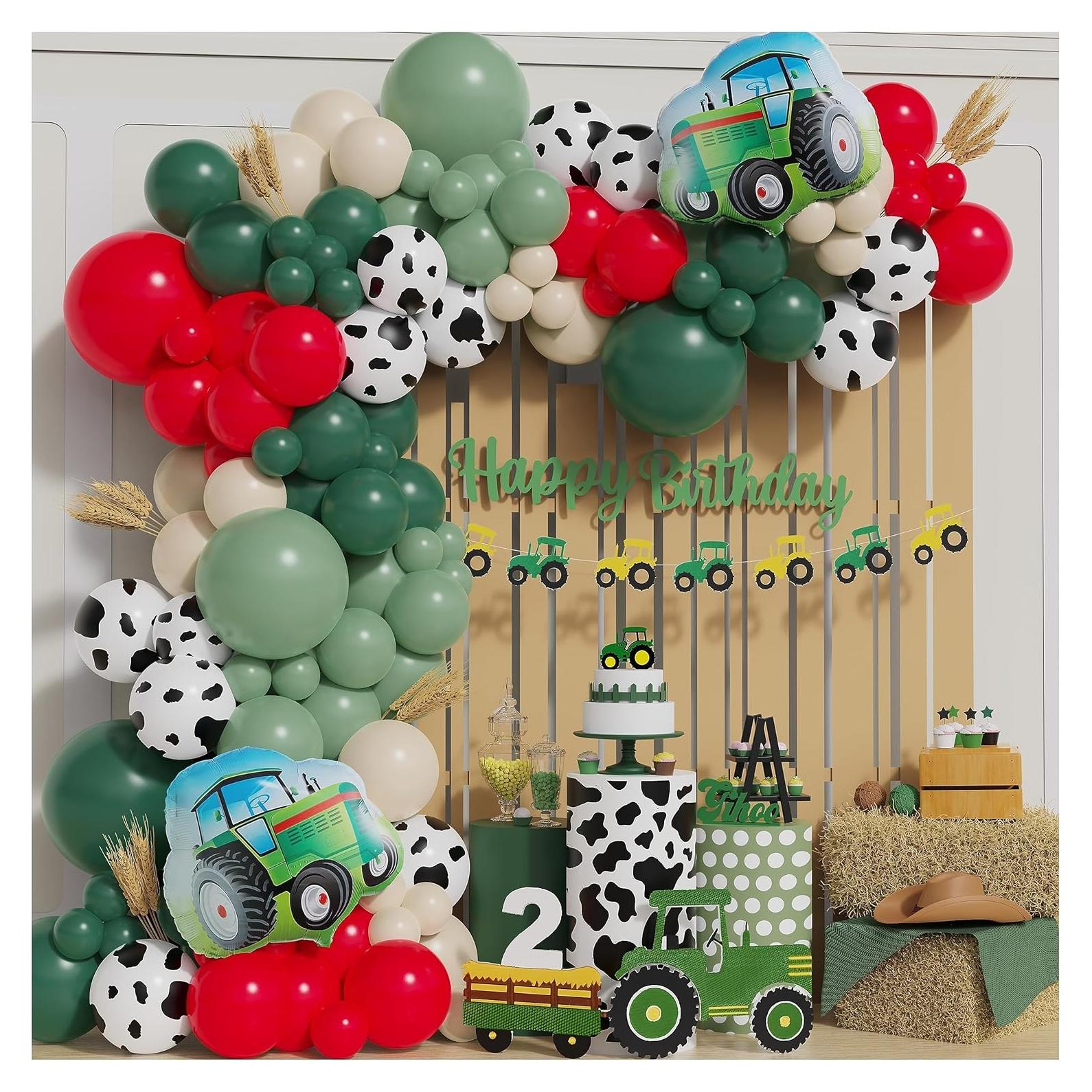 Kit de Arco de Globos de Tractor GIHOO - 137 Pcs Fiesta Cumpleaños