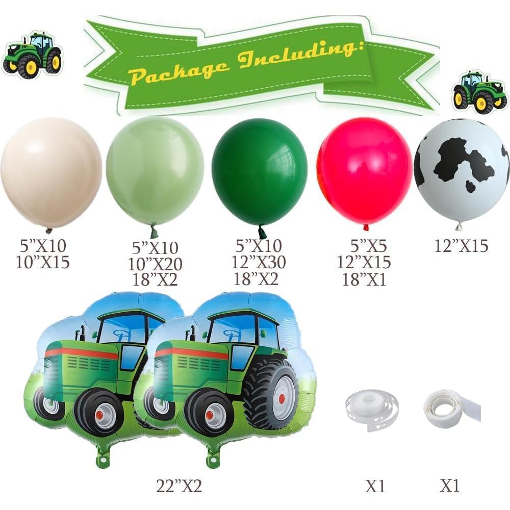 Kit de Arco de Globos de Tractor GIHOO - 137 Pcs Fiesta Cumpleaños