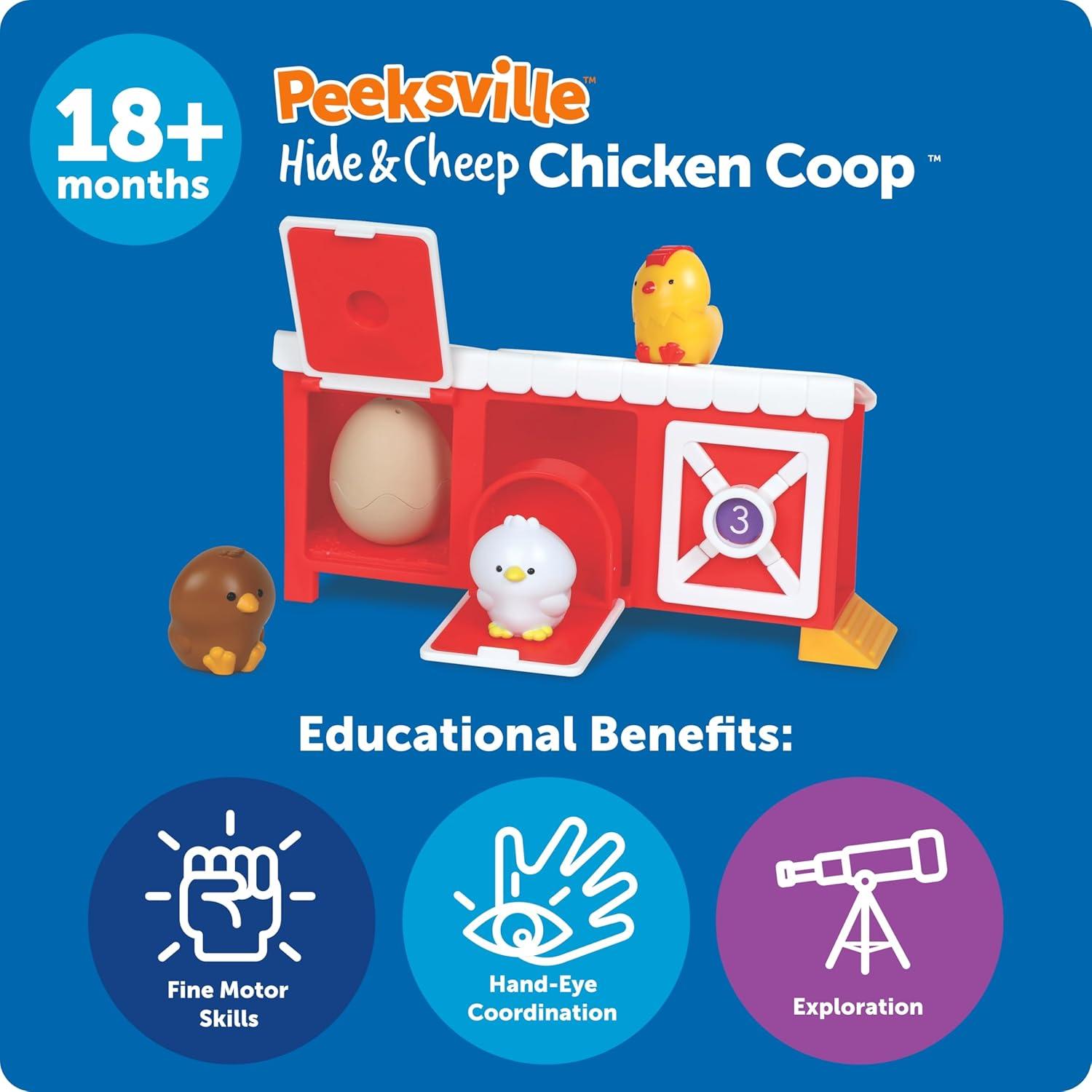 Coop de Pollos Peeksville Hide & Cheep - Juguete Sensorial para Niños