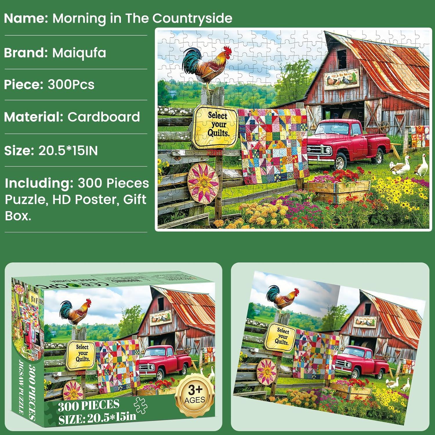 Rompecabezas de 300 Piezas Maiqufa Granja 52 x 30 cm