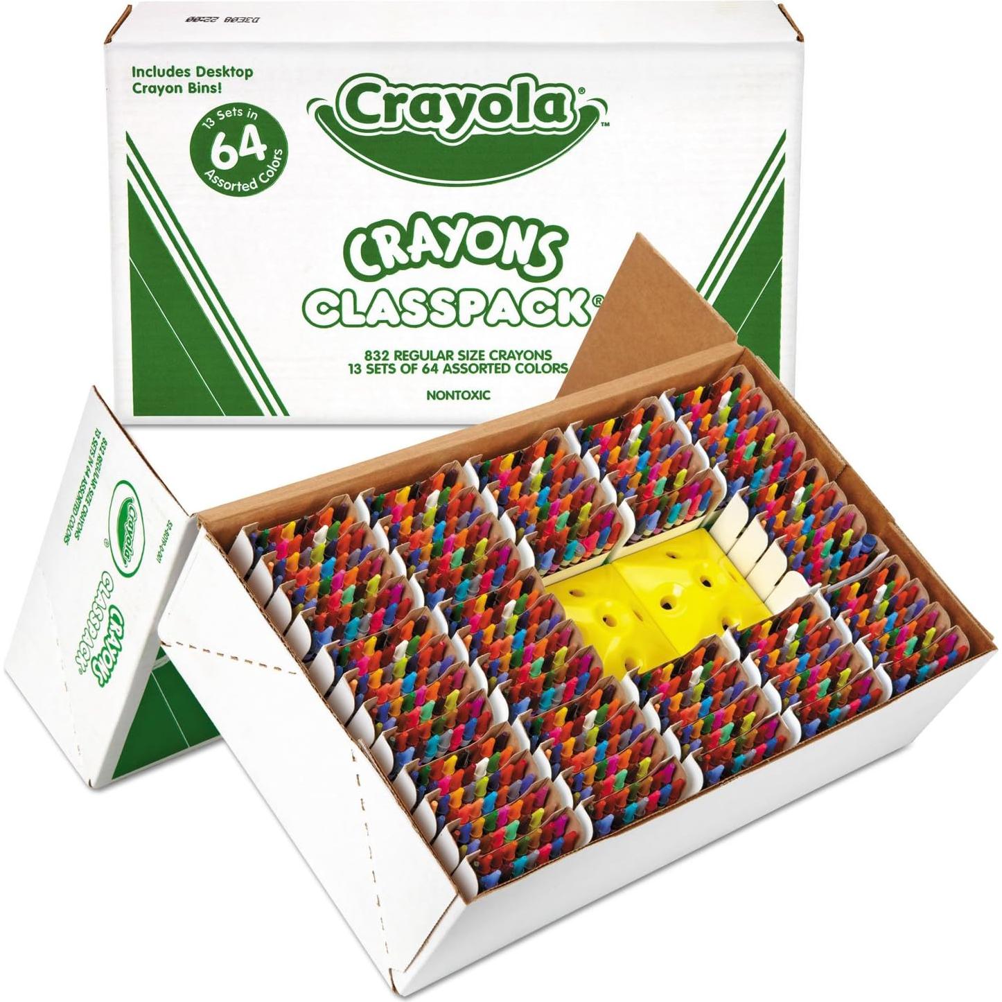 Set de Crayones de Cera Crayola 64 Colores Claspack