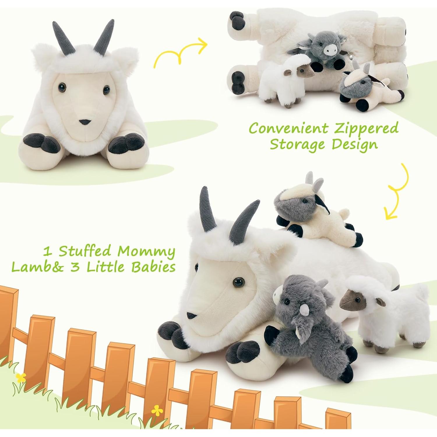 Juego de 4 Piezas de Cabra de Peluche Karister 45.72 cm