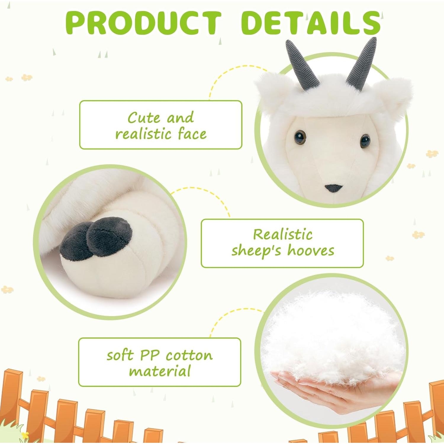 Juego de 4 Piezas de Cabra de Peluche Karister 45.72 cm