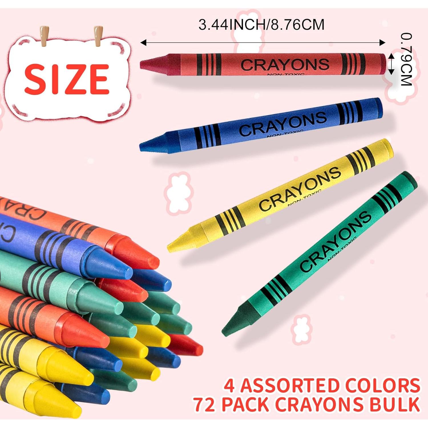 72 Crayones Jumbo COCPOK 4 Colores para Niños - Regalo Fiesta
