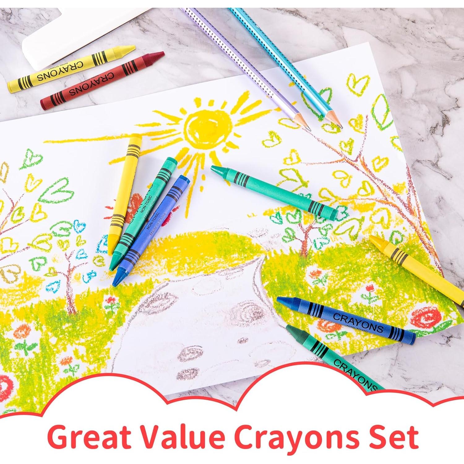 72 Crayones Jumbo COCPOK 4 Colores para Niños - Regalo Fiesta