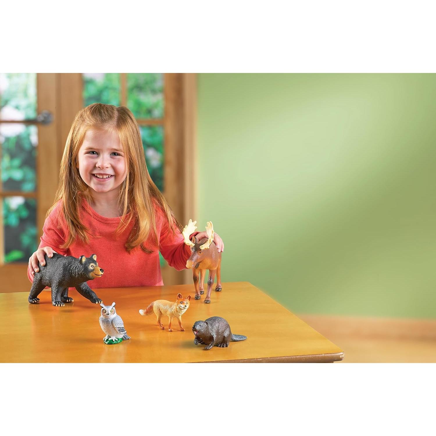 Conjunto de Animales del Bosque Jumbo Recursos de Aprendizaje - 5 Piezas