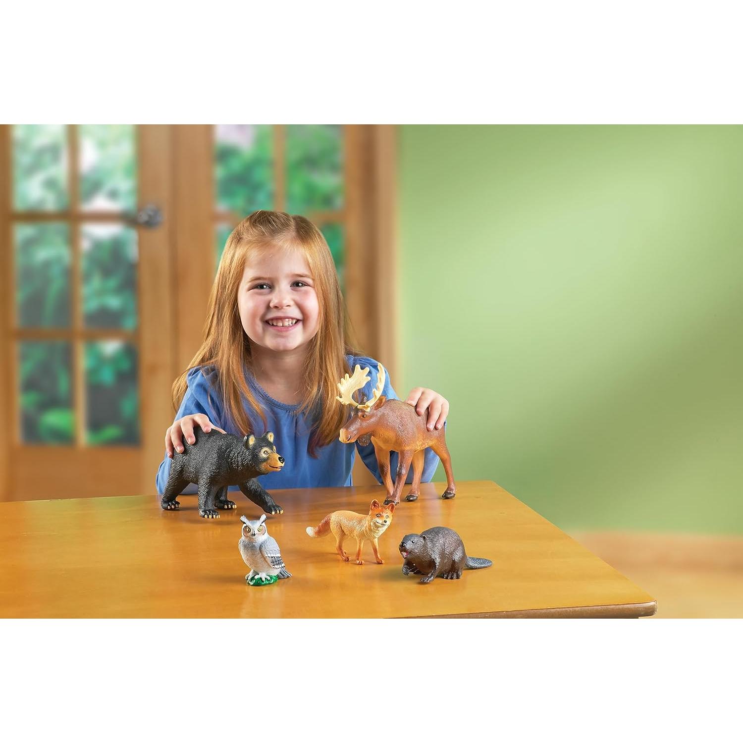 Conjunto de Animales del Bosque Jumbo Recursos de Aprendizaje - 5 Piezas