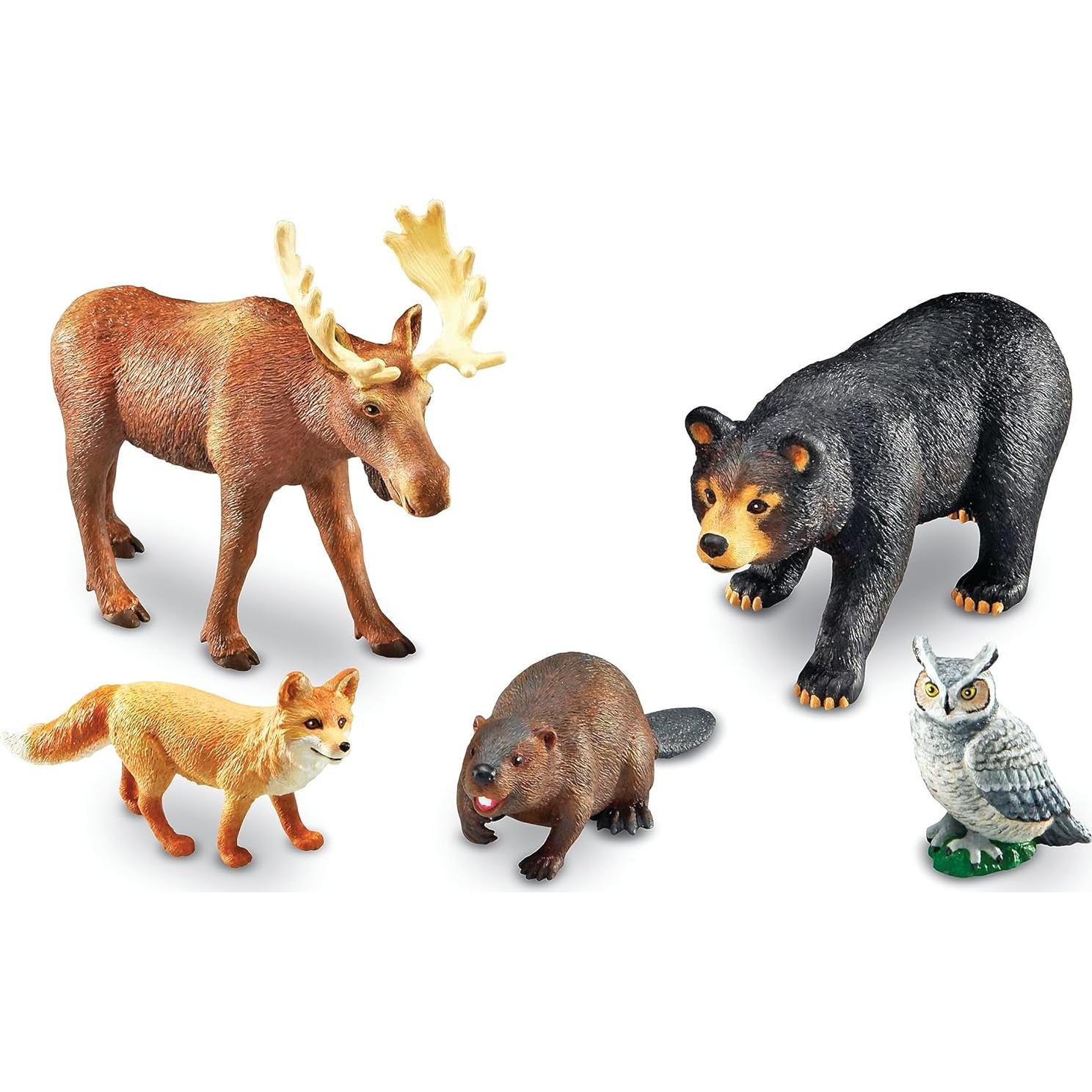 Conjunto de Animales del Bosque Jumbo Recursos de Aprendizaje - 5 Piezas