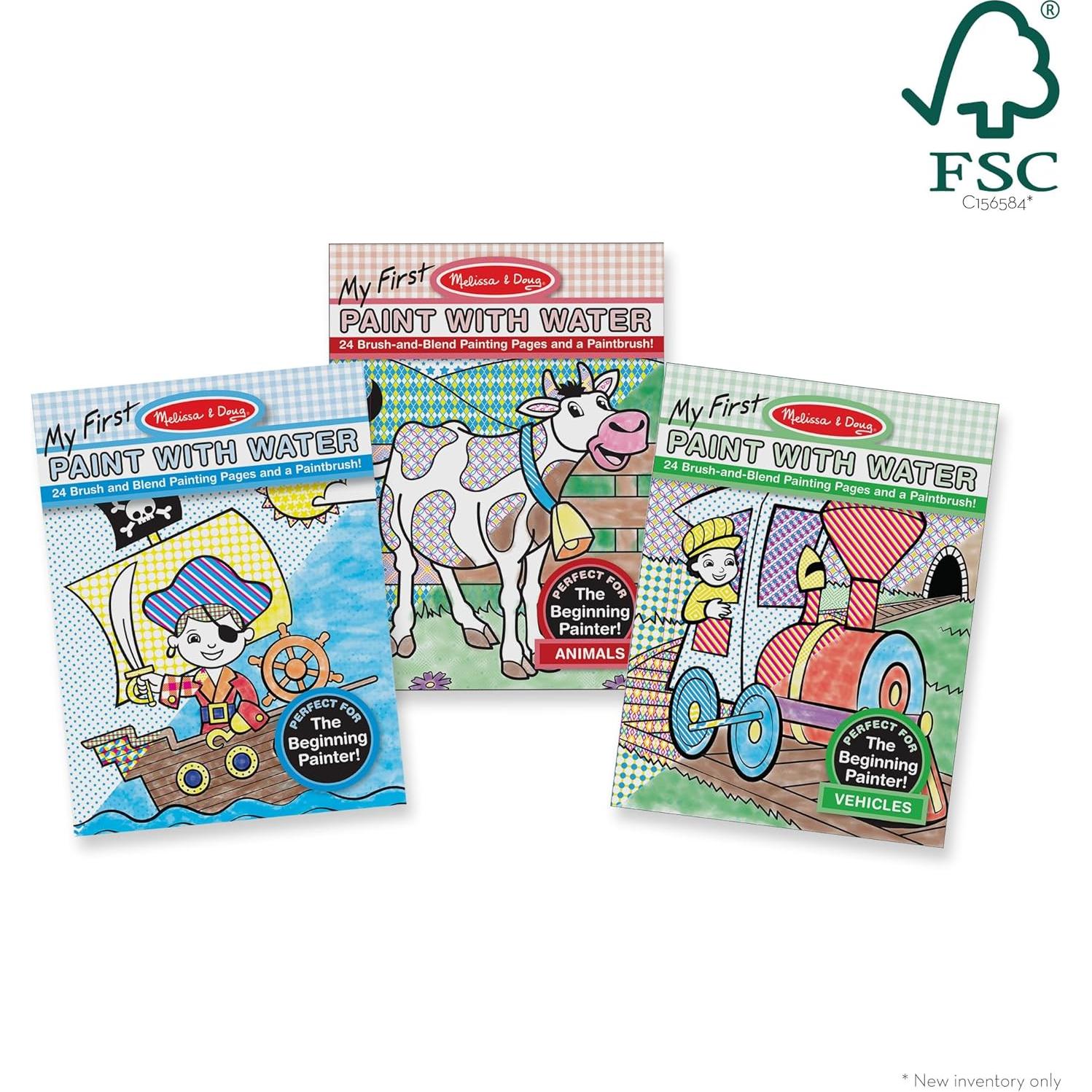 Blocs de Pintura con Agua Melissa & Doug - Animales y Vehículos