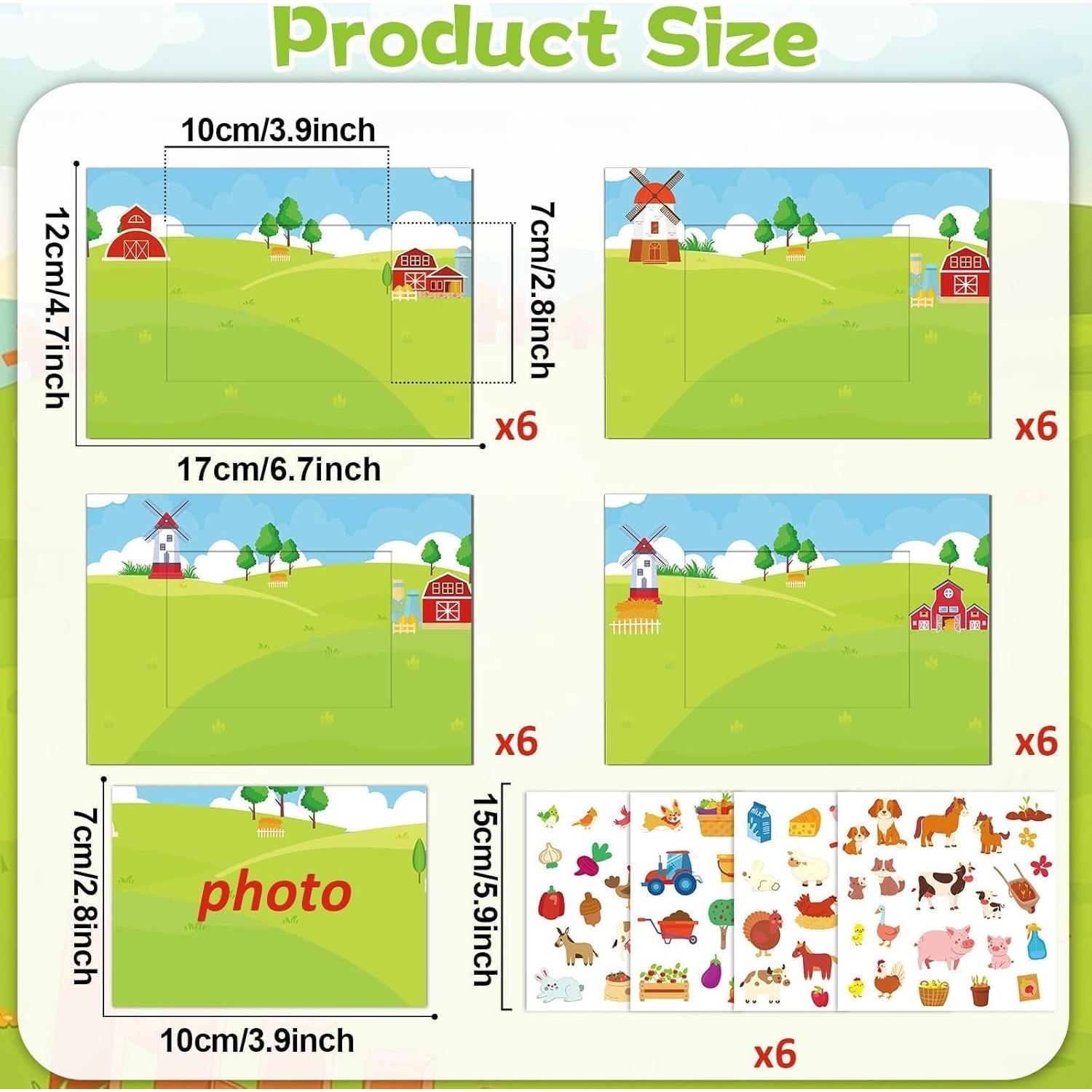 Kit de Manualidades 24 Marcos de Foto Granja Lonfliness