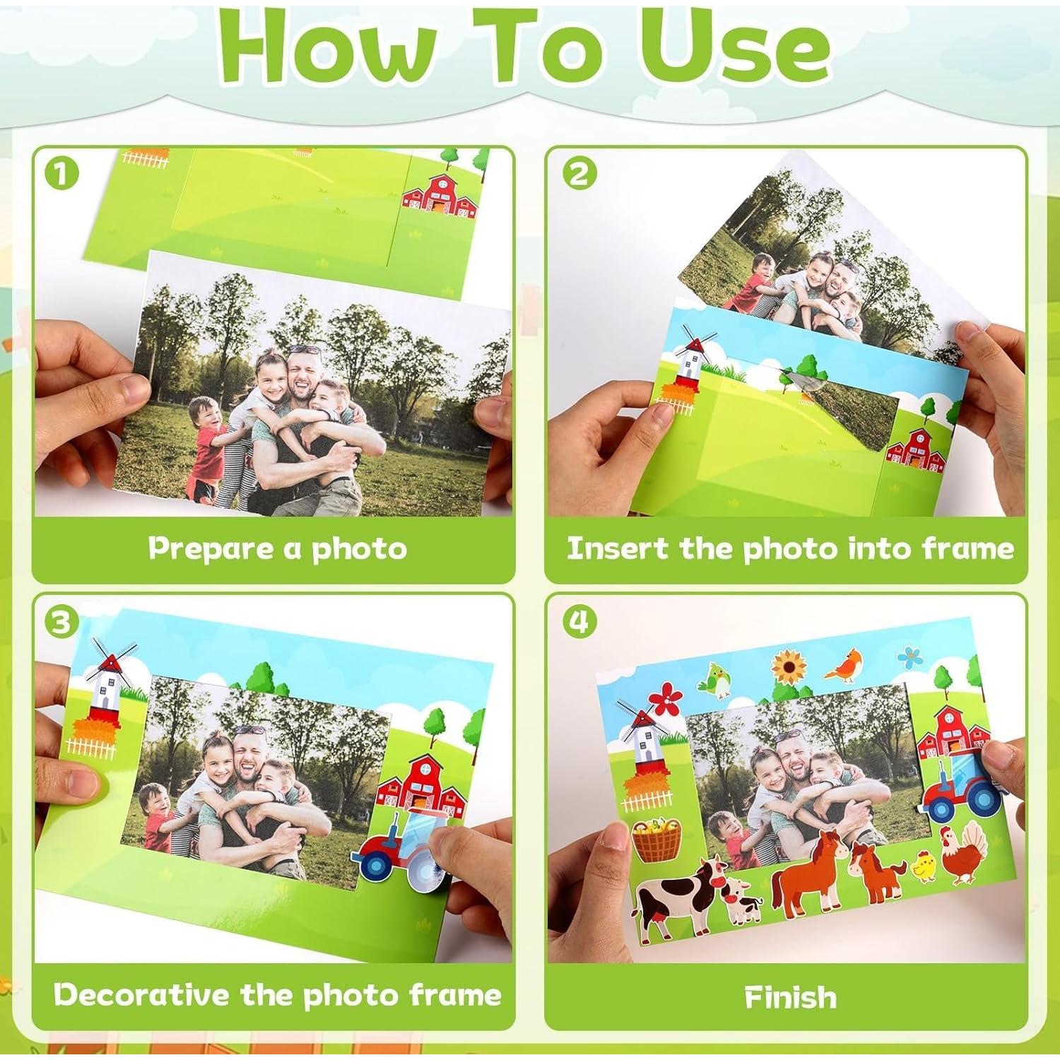 Kit de Manualidades 24 Marcos de Foto Granja Lonfliness