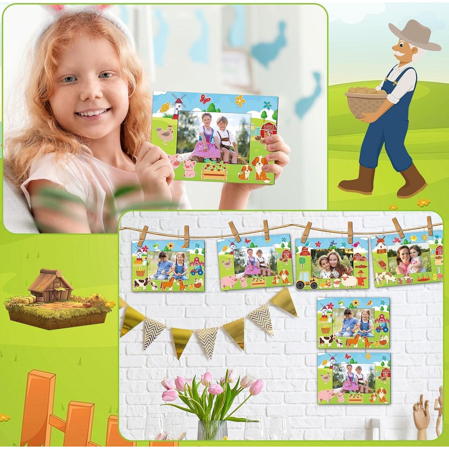 Kit de Manualidades 24 Marcos de Foto Granja Lonfliness