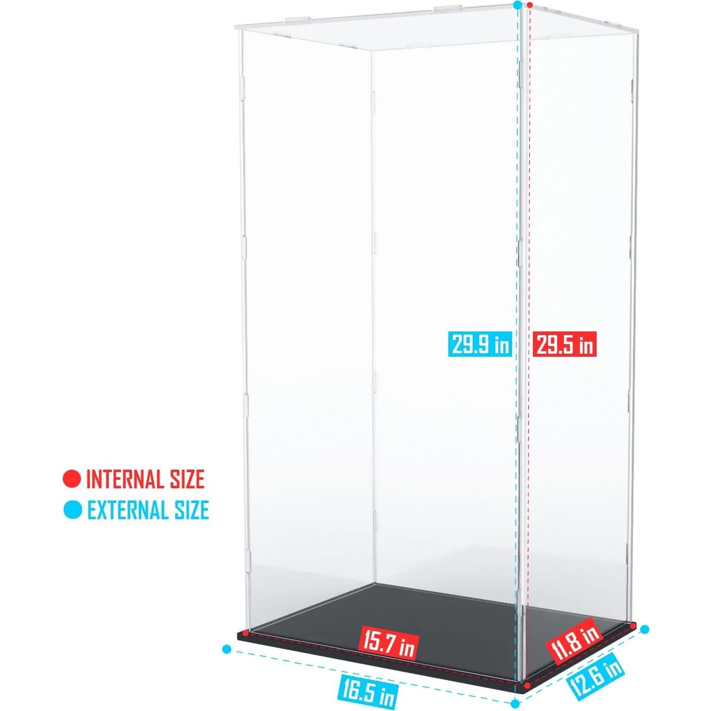 Caja de Exhibición Acrílica Choowin 40x30x75 cm Negra