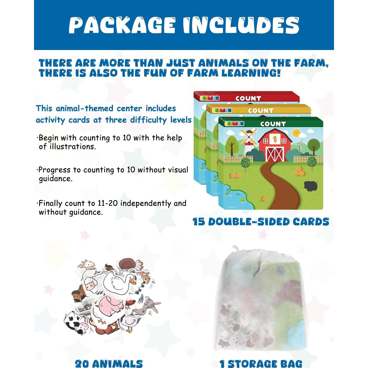 Juego de Emparejamiento de Animales de Granja CmayAlgc - Montessori 3 a 6 Años