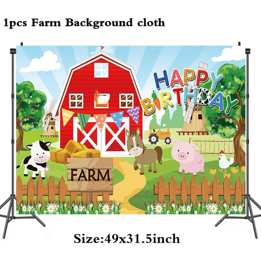 36 Piezas Suministros de Fiesta Tema Granja RFAPTDM