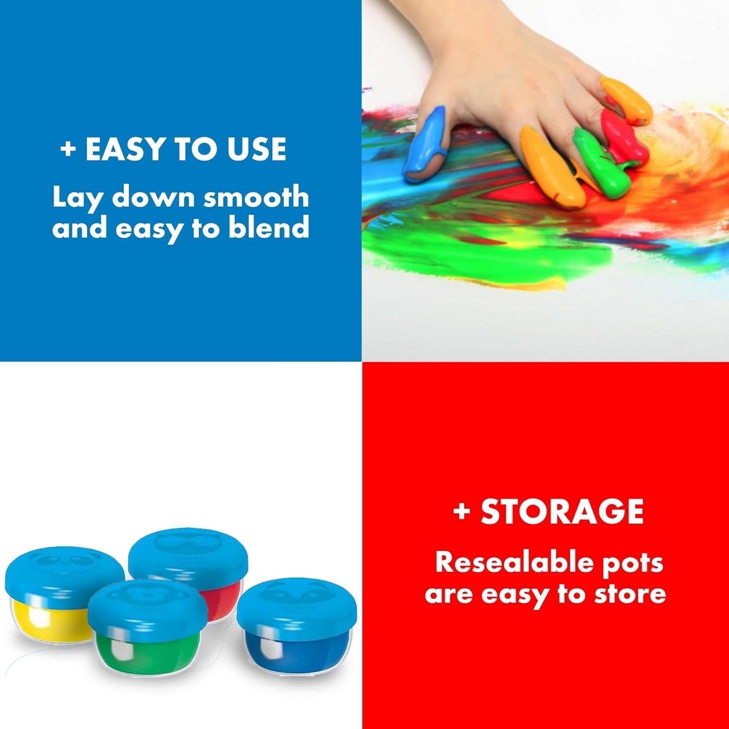 Pintura de Dedos Maped Mi Primera - 4 Colores Lavables 355ml