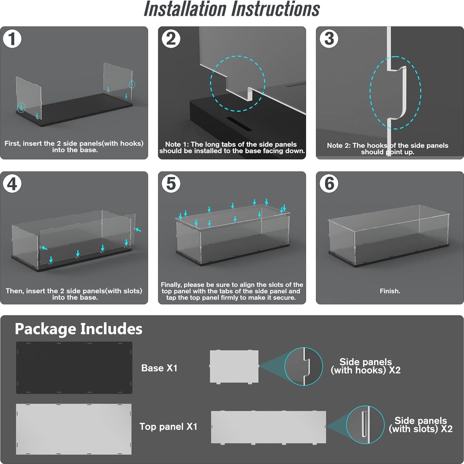 Caja de Exhibición Acrílica Choowin para Lego F1 70x30x20 cm
