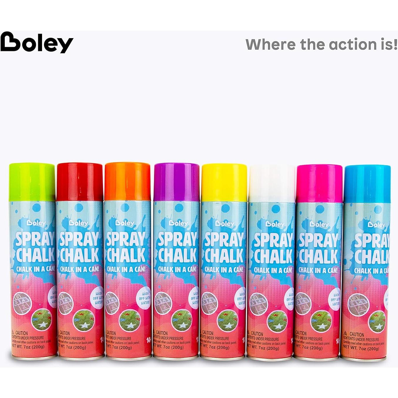 Boley Spray Chalk - 8 Pinturas en Spray Lavables 198ml