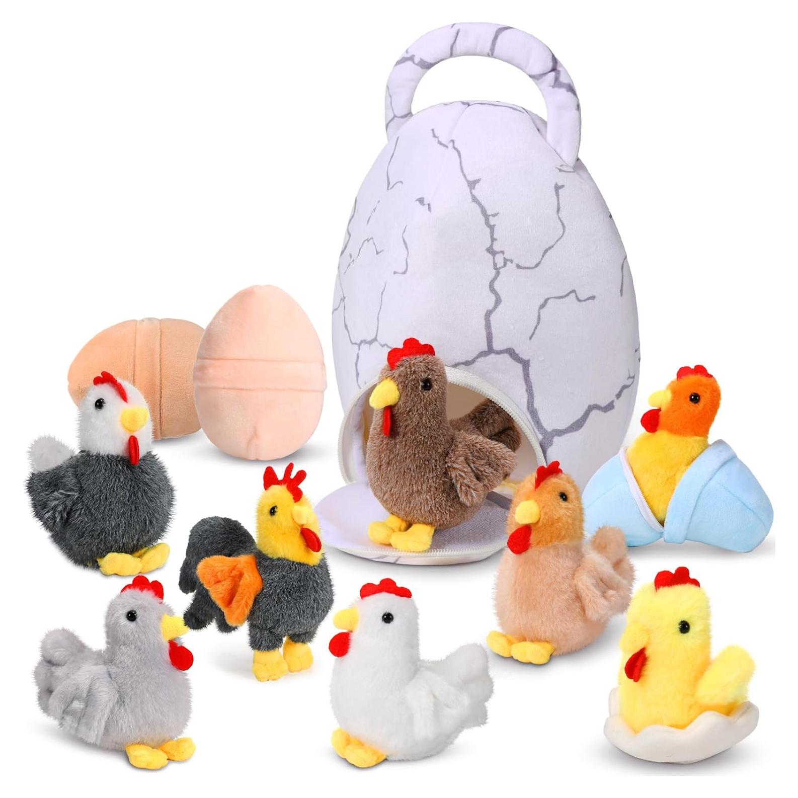 Set de Juguetes de Peluche de Pollo HyDren - 13 Piezas