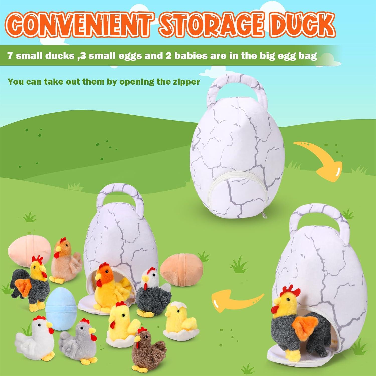 Set de Juguetes de Peluche de Pollo HyDren - 13 Piezas