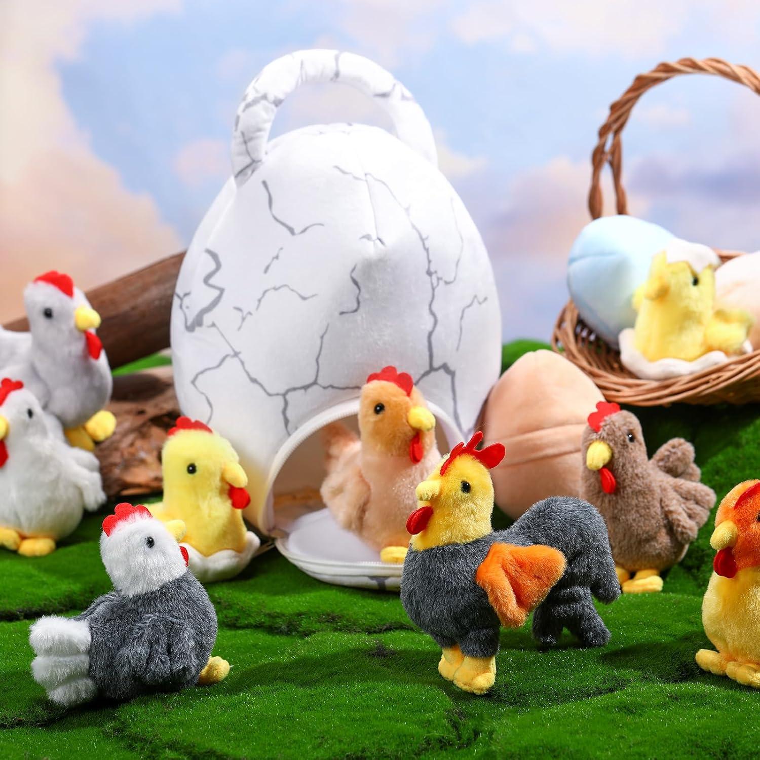 Set de Juguetes de Peluche de Pollo HyDren - 13 Piezas