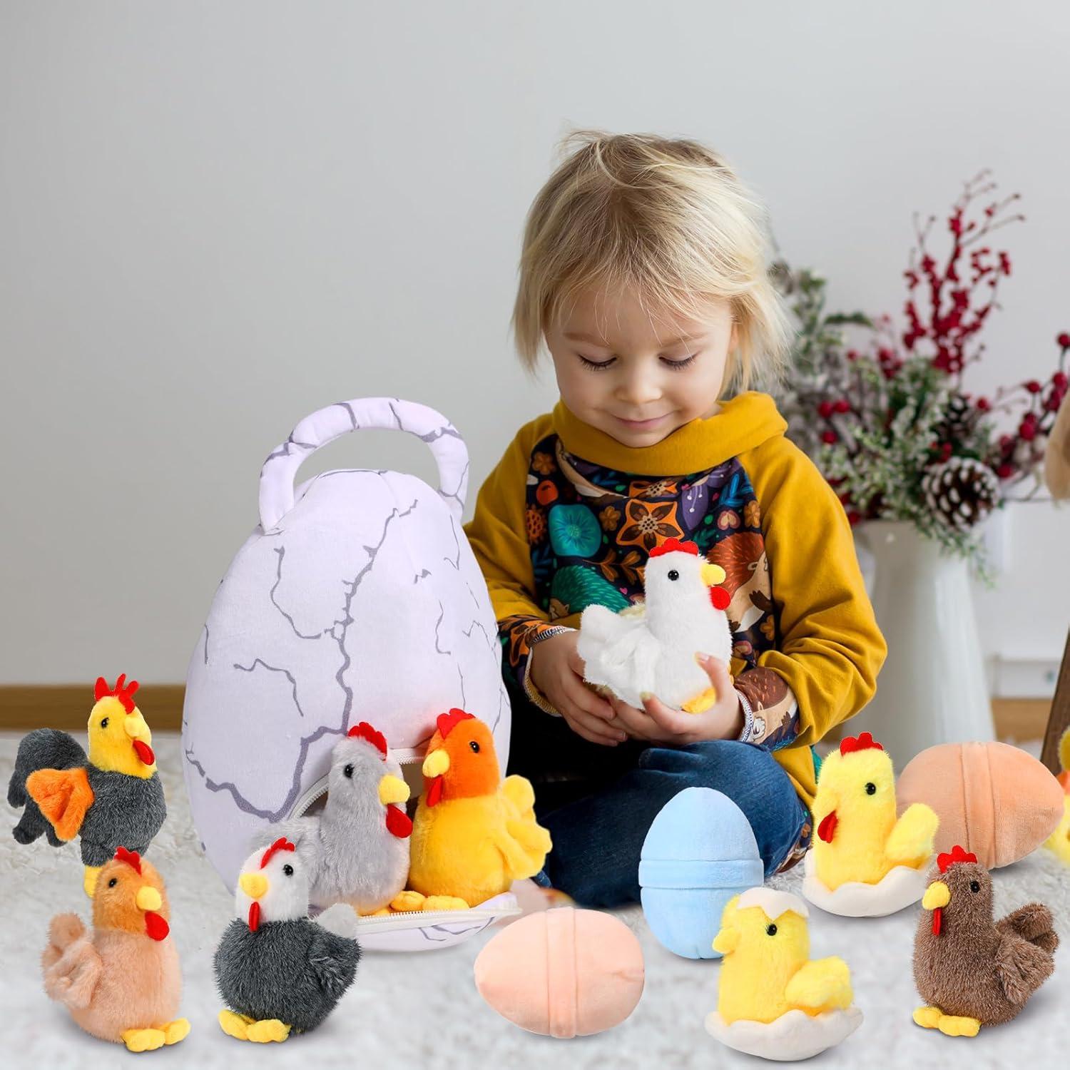 Set de Juguetes de Peluche de Pollo HyDren - 13 Piezas