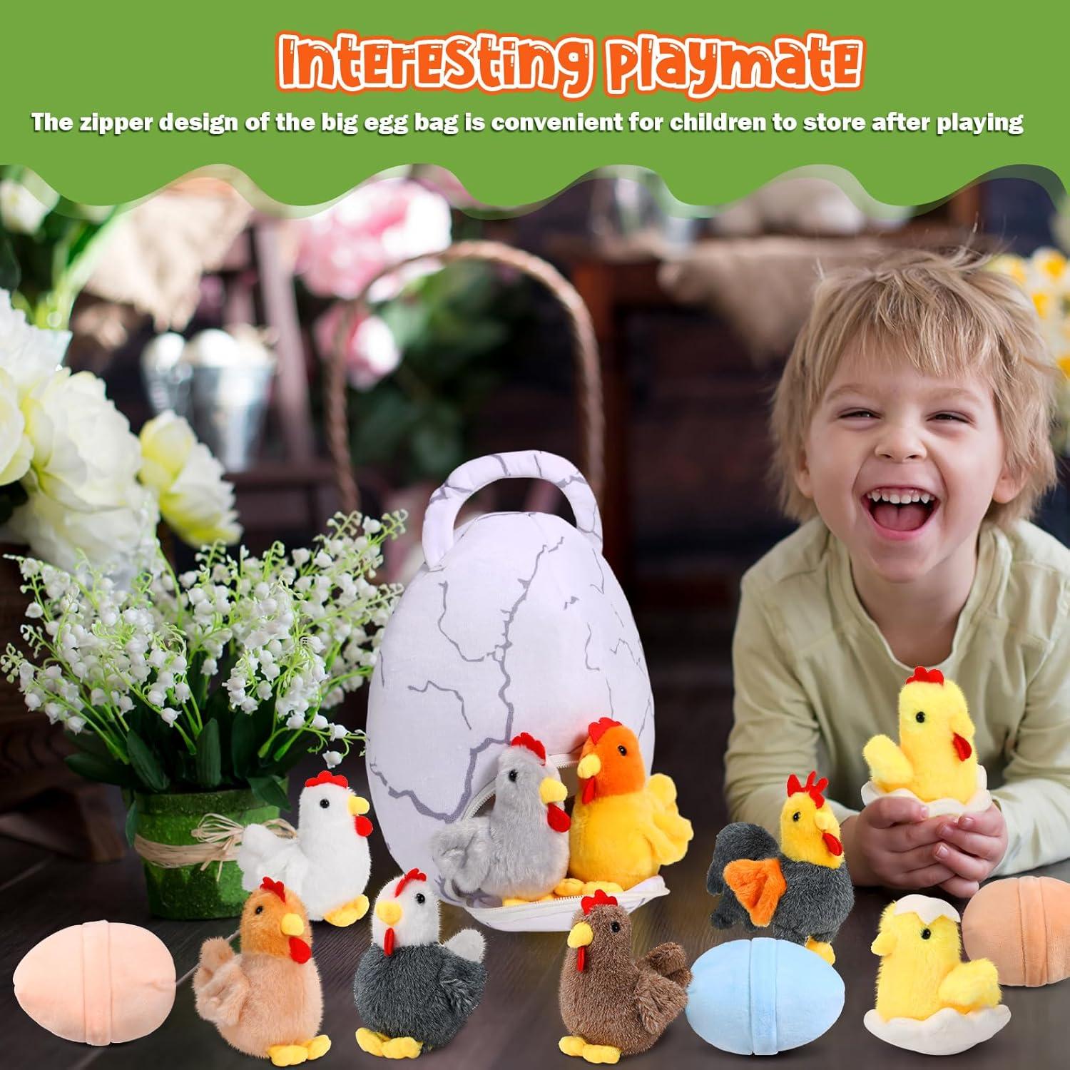 Set de Juguetes de Peluche de Pollo HyDren - 13 Piezas