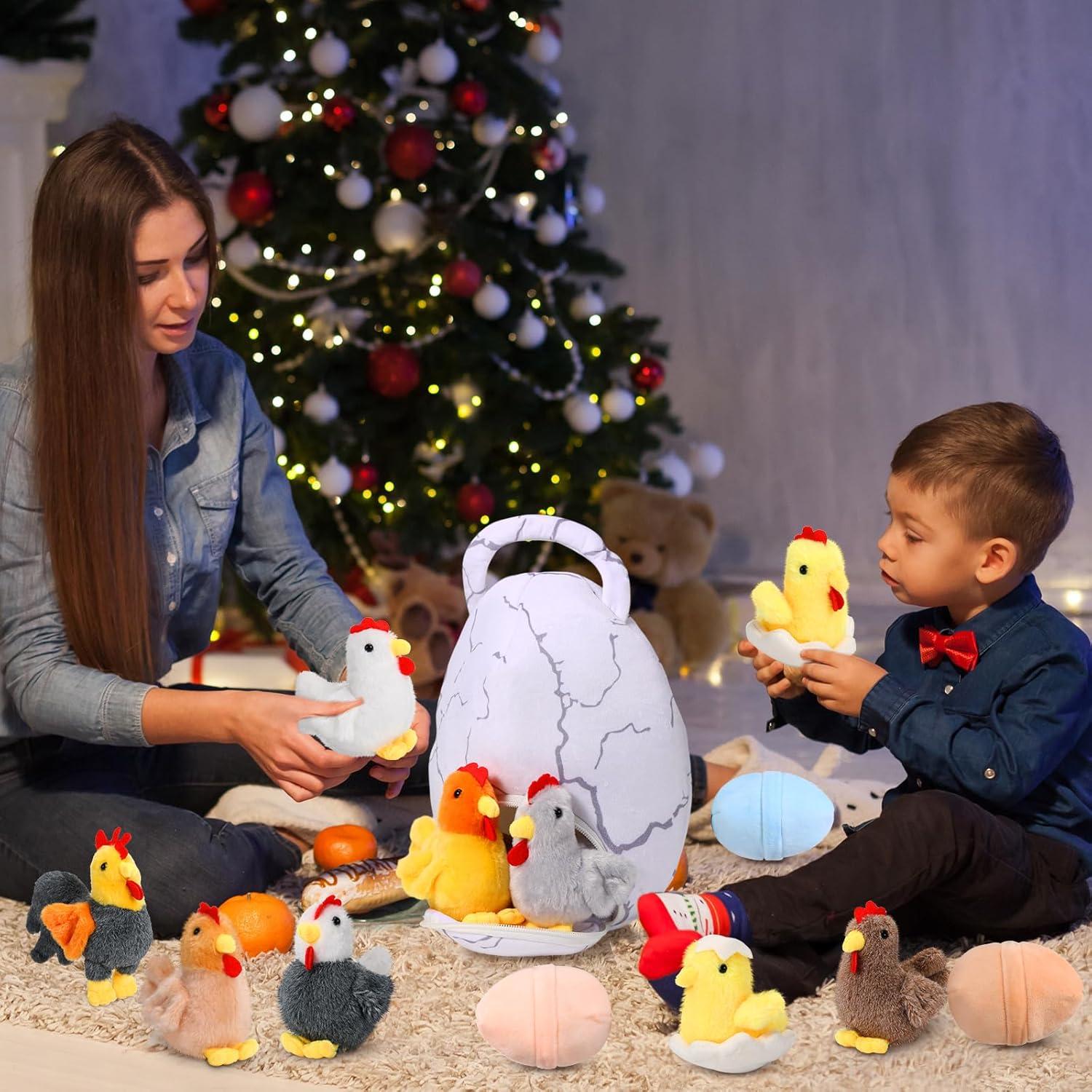 Set de Juguetes de Peluche de Pollo HyDren - 13 Piezas