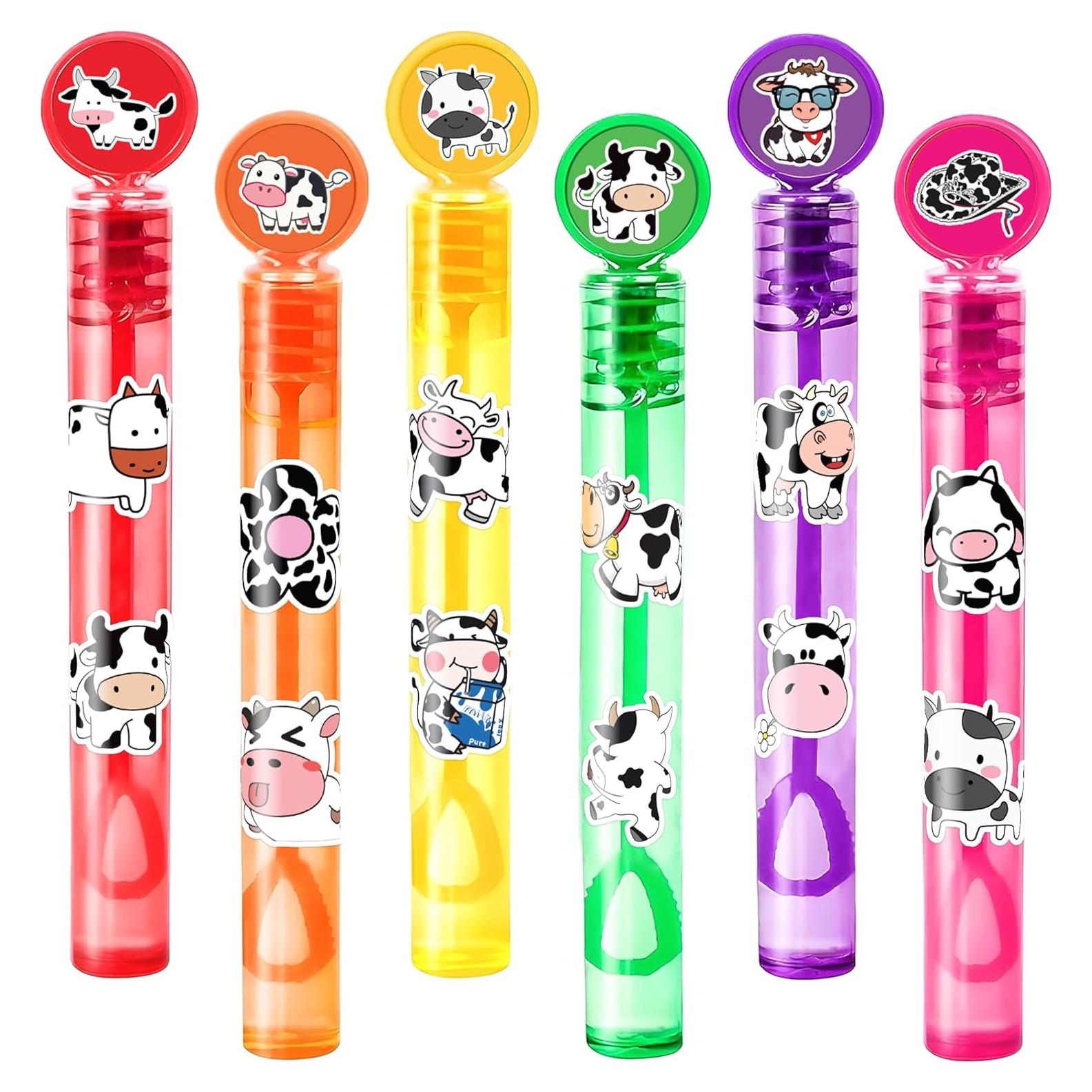 Varitas de Burbujas Temáticas de Vaca - 24PCS para Fiesta de Granja