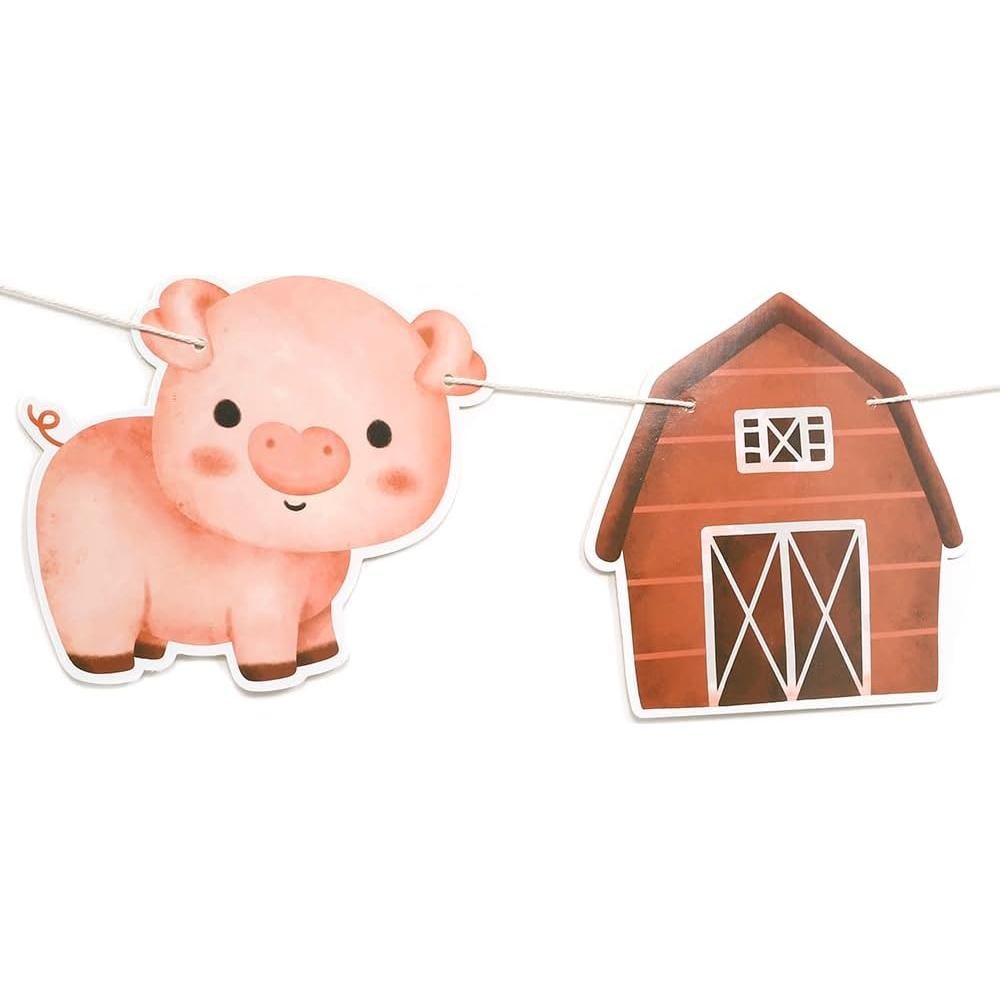 Banner de Baby Shower Animales de Granja XSL 203 cm