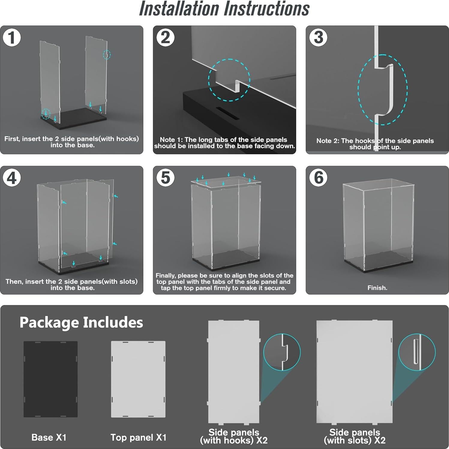 Caja de Exhibición Acrílica Choowin 30x20x40 cm para Lego