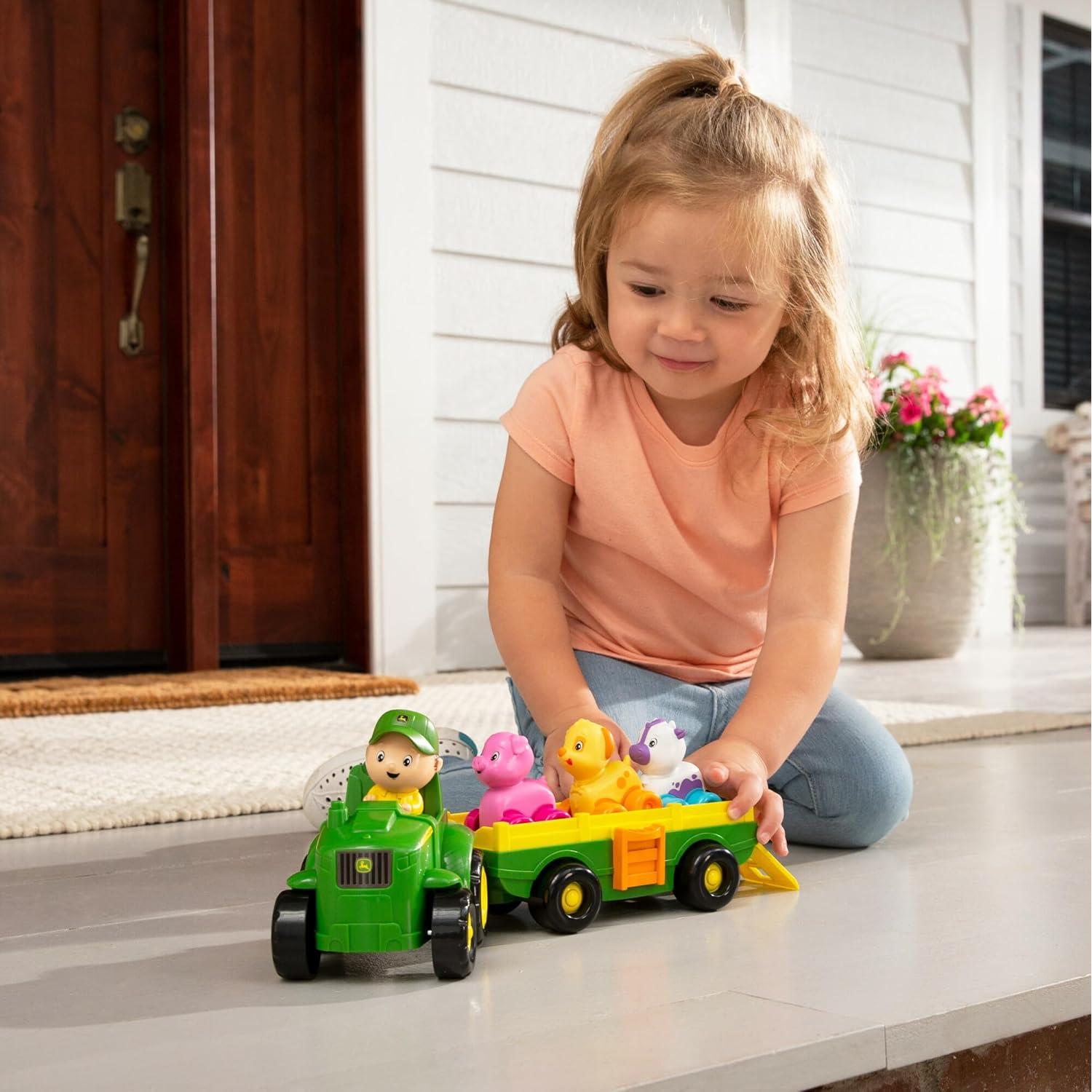 Tractor Musical John Deere con Sonidos de Animales - Juguete para Niños 18 meses