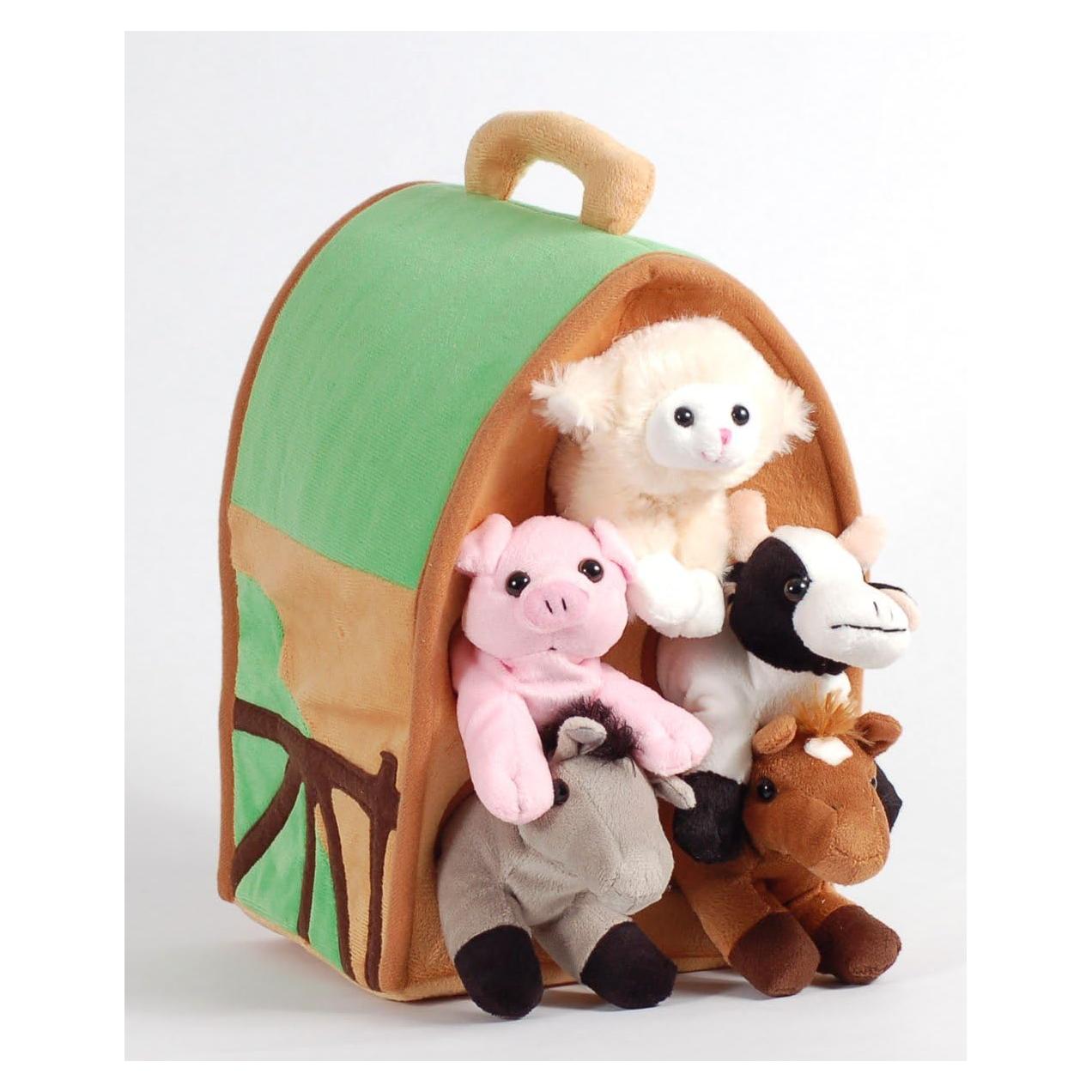 Casa de Granja de Peluche Unipak 30.48 cm con 5 Animales