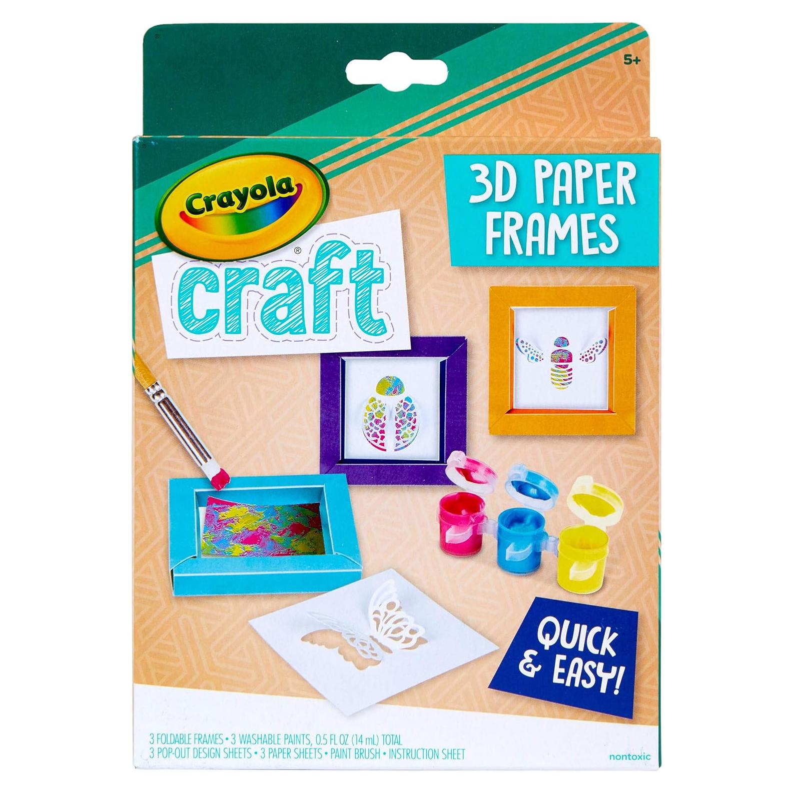 Kit de Manualidades Crayola - Marcos de Papel 3D Multi