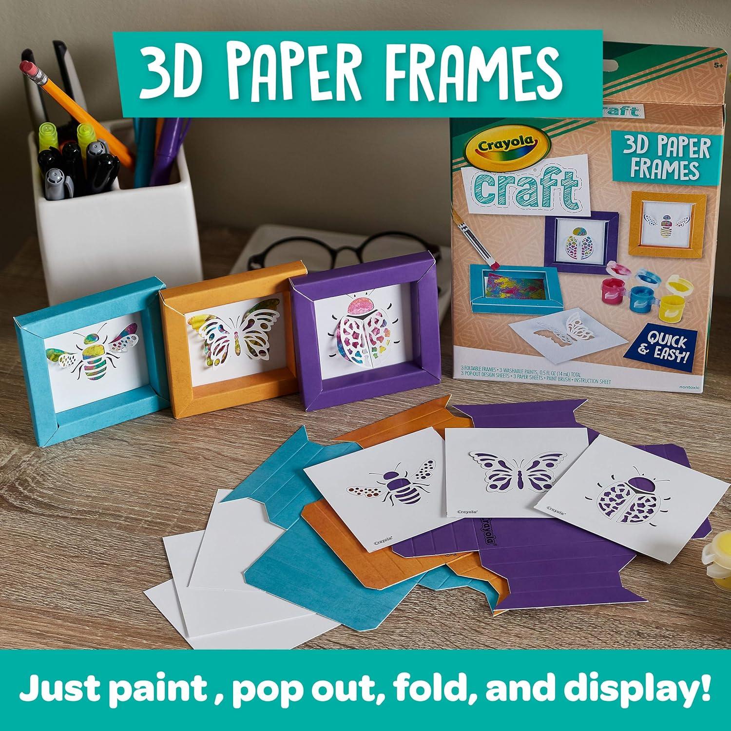 Kit de Manualidades Crayola - Marcos de Papel 3D Multi