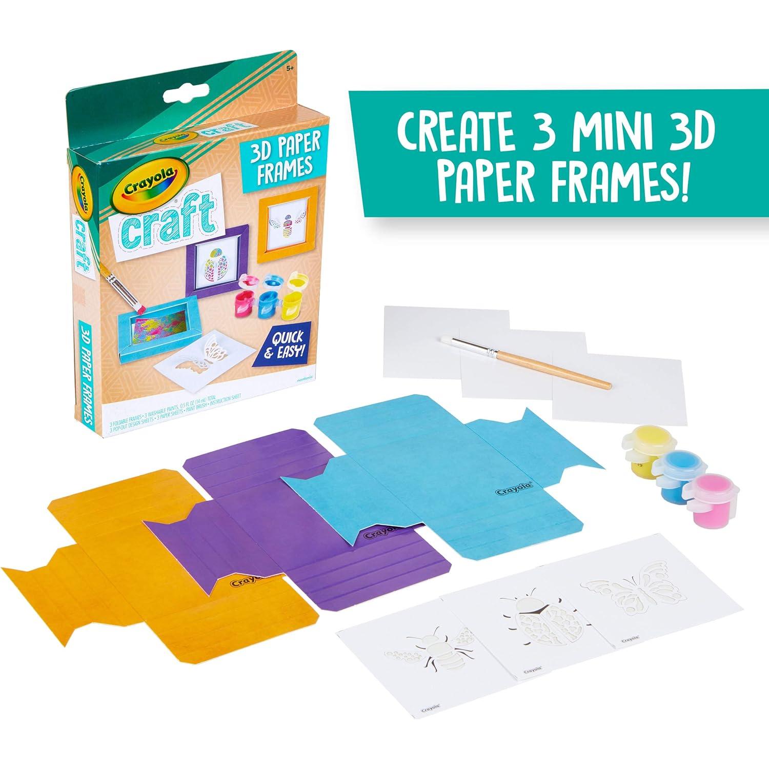 Kit de Manualidades Crayola - Marcos de Papel 3D Multi