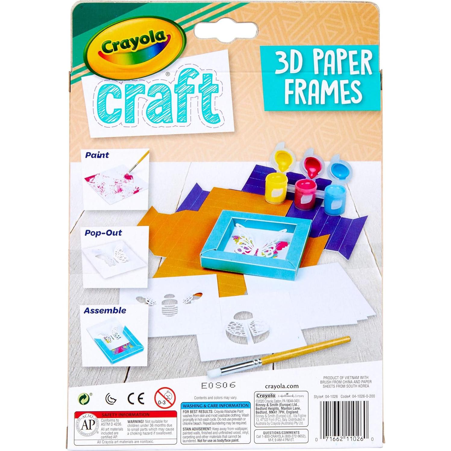 Kit de Manualidades Crayola - Marcos de Papel 3D Multi