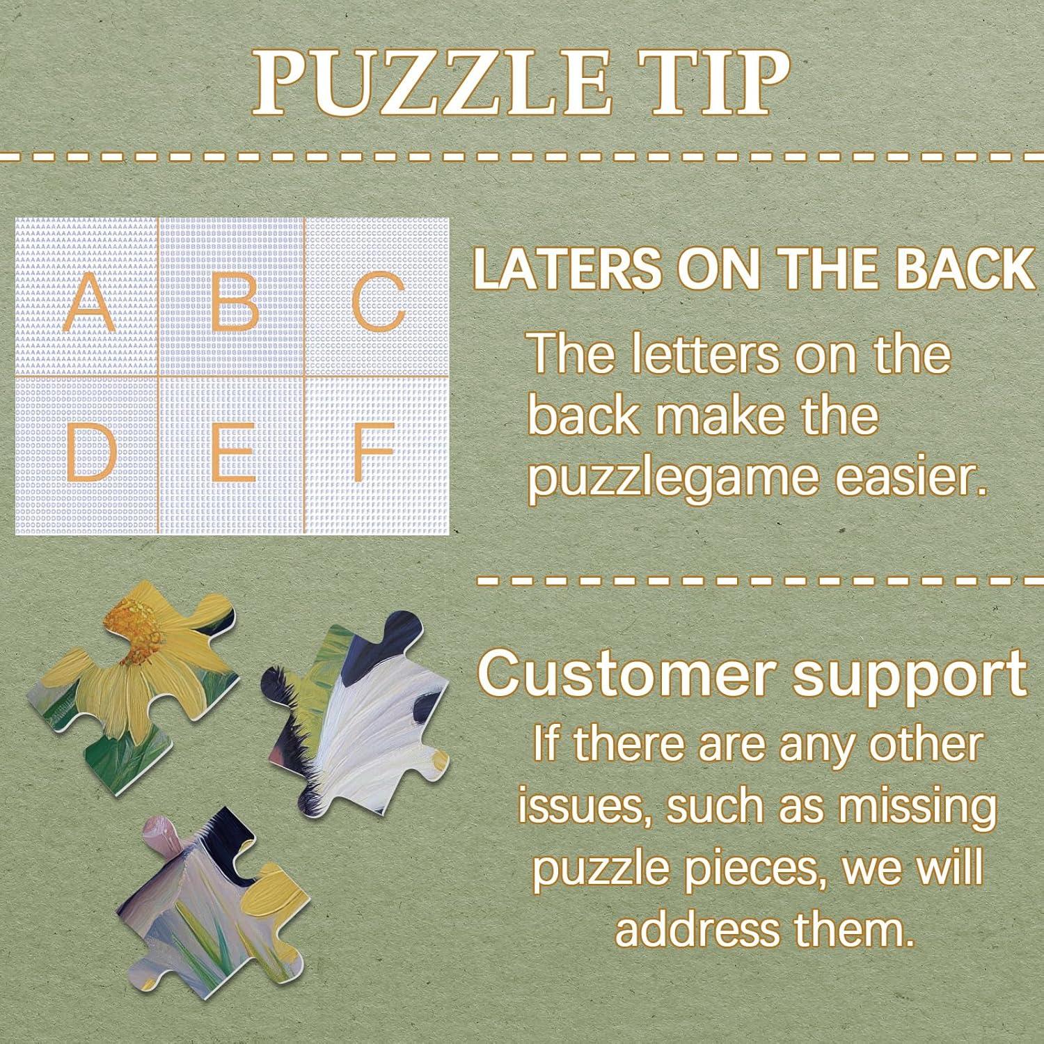 Rompecabezas de 1000 Piezas Larkipuzz Vaca Girasol Naturaleza