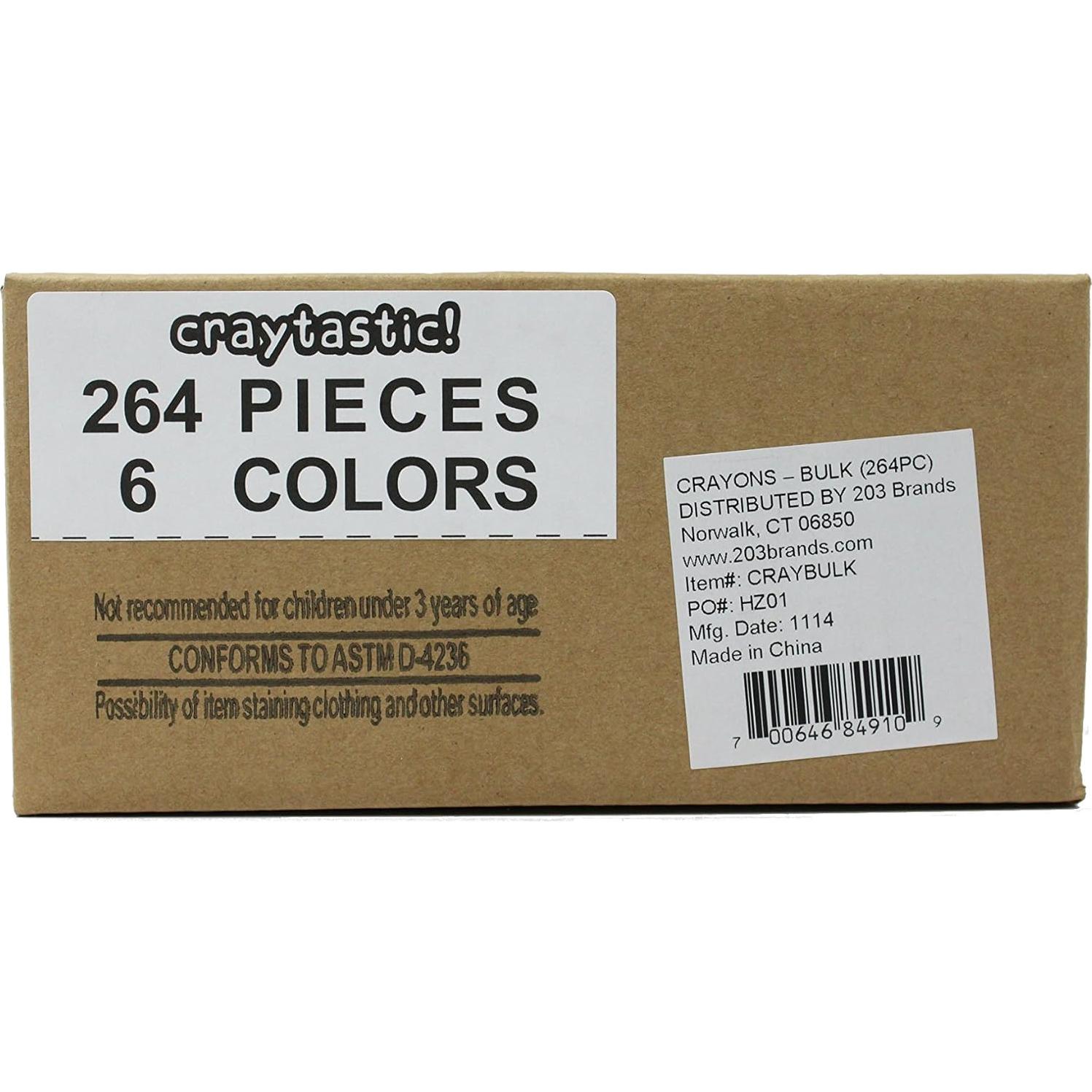 Lápices de colores Craytastic! 264 unidades 8.9 cm no tóxicos