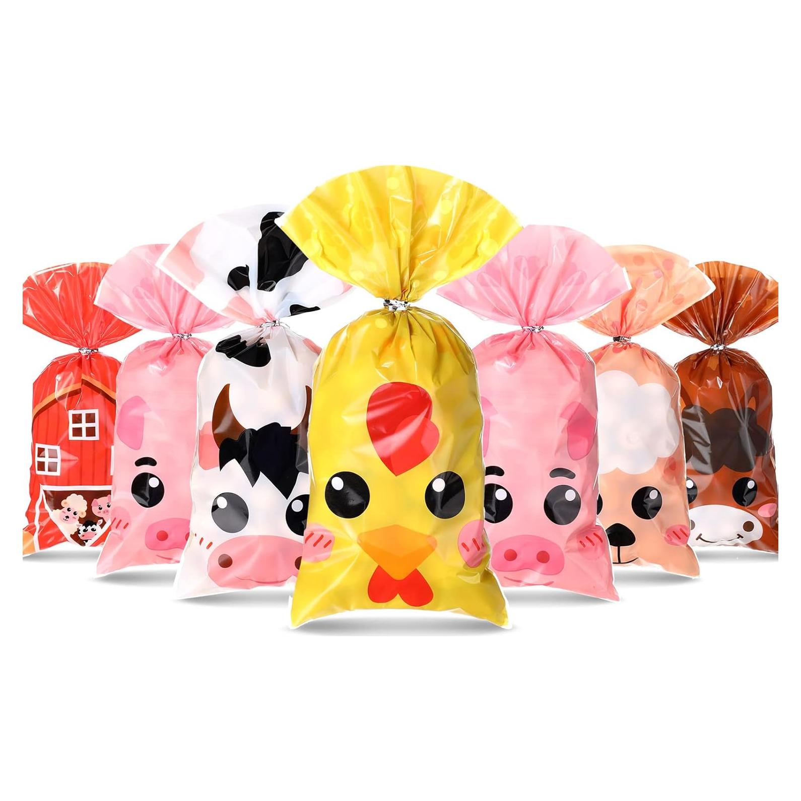 Bolsas de Favor de Fiesta de Animales de Granja Pajean - 120 Piezas