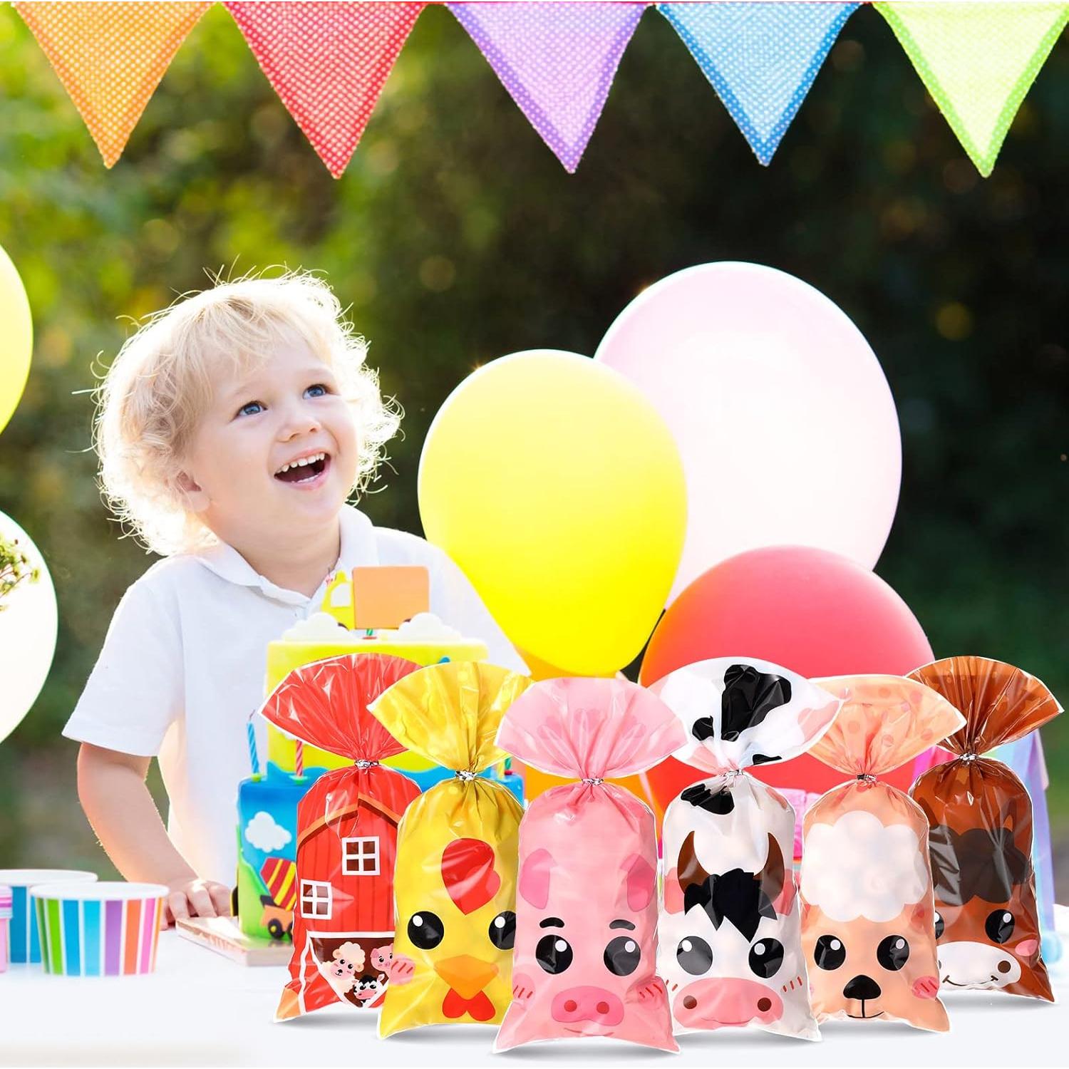 Bolsas de Favor de Fiesta de Animales de Granja Pajean - 120 Piezas