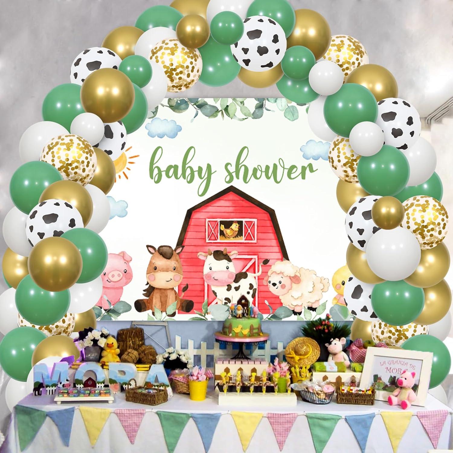 Kit de Decoraciones Baby Shower Animales de Granja JOYMEMO