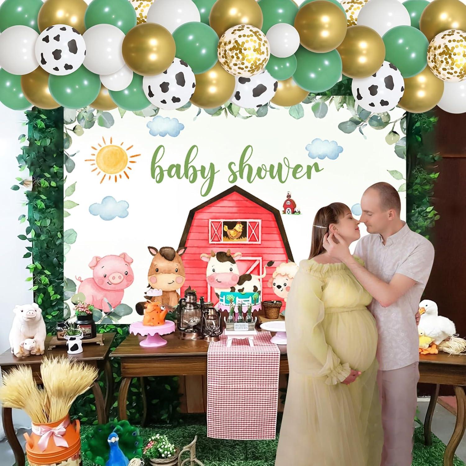 Kit de Decoraciones Baby Shower Animales de Granja JOYMEMO