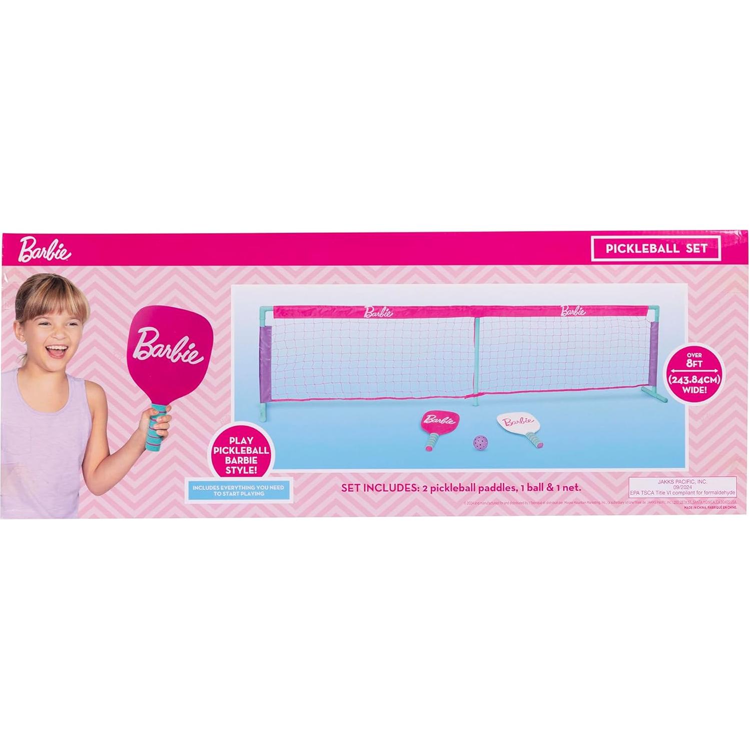 Conjunto de Pickleball Barbie - 2 Palas, 1 Pelota y Red