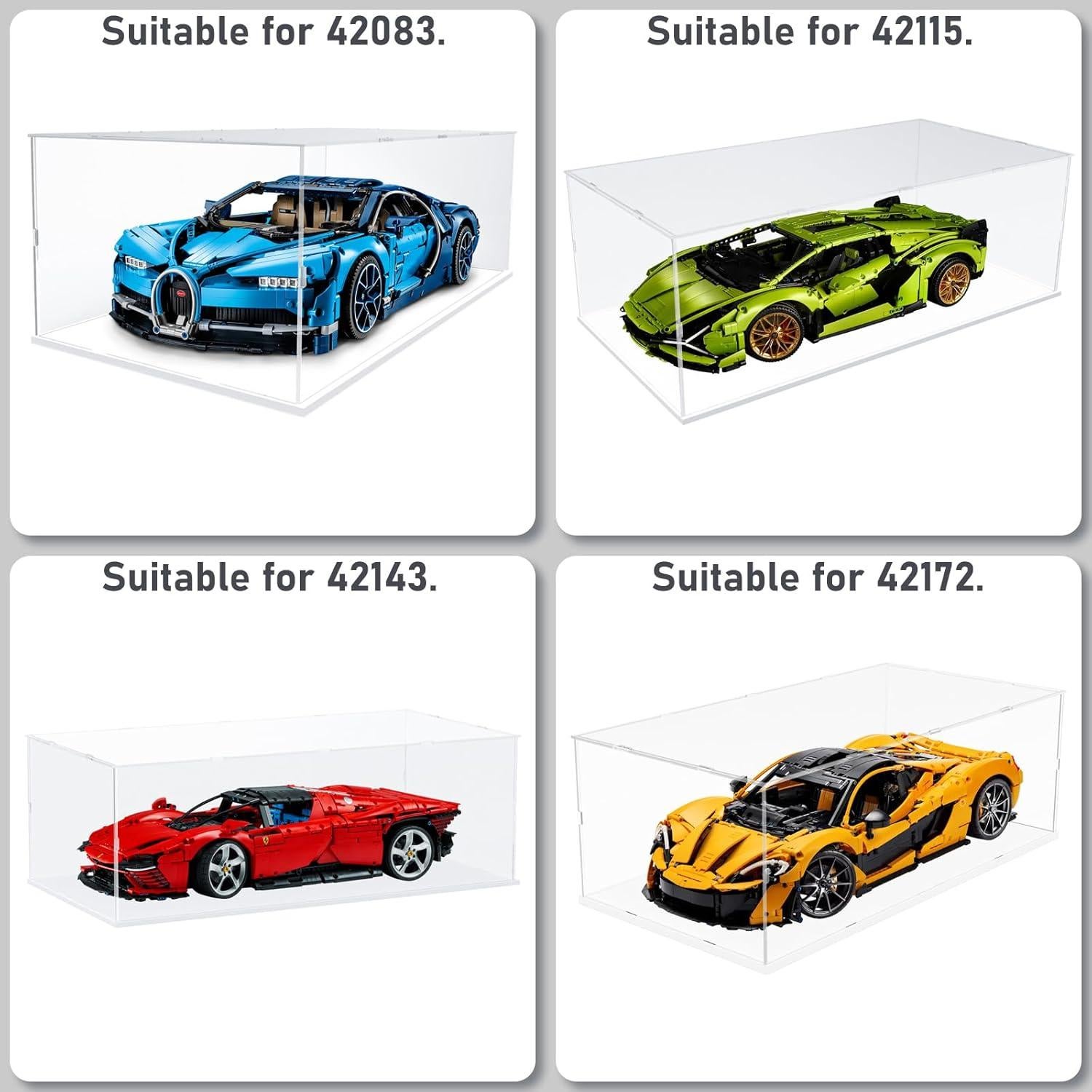 Caja de Exhibición Acrílica Choowin 60x30x20 cm para Lego