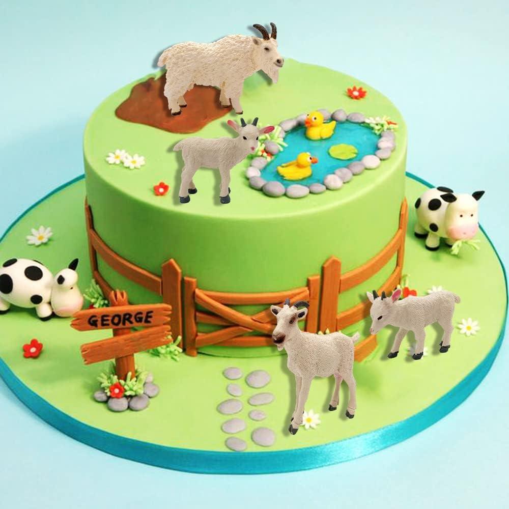 Set de 4 Figuritas de Cabra - Juguetes de Granja para Niños