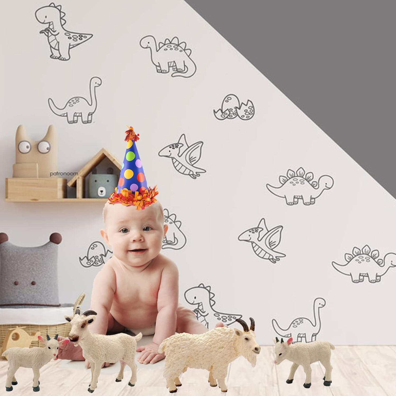 Set de 4 Figuritas de Cabra - Juguetes de Granja para Niños