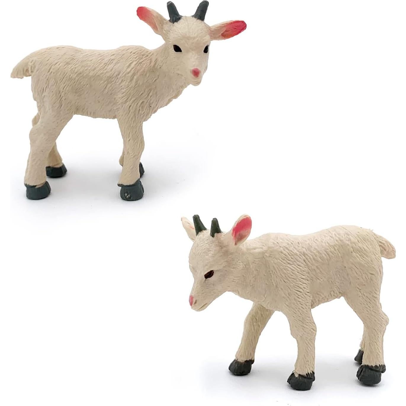 Set de 4 Figuritas de Cabra - Juguetes de Granja para Niños