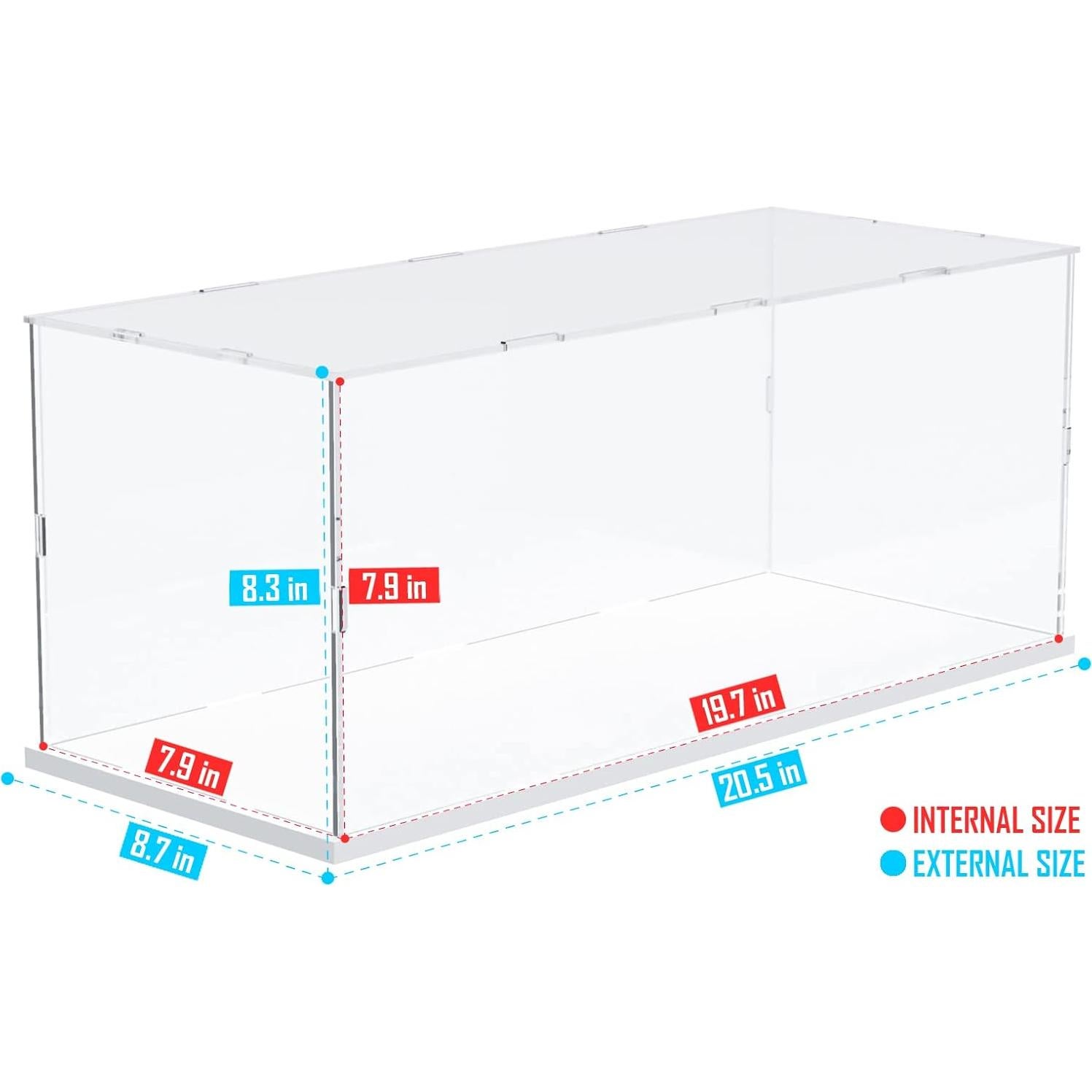 Choowin Caja Acrílica para Lego 50x20x20 cm - A Prueba de Polvo